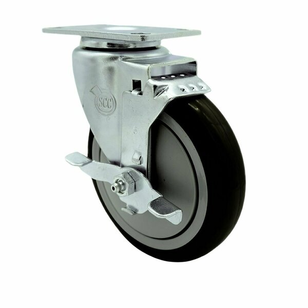 Service Caster Choice 176ICCASTER5 Replacement Caster with Brake CHO-SCC-20S514-PPUB-BLK-TLB